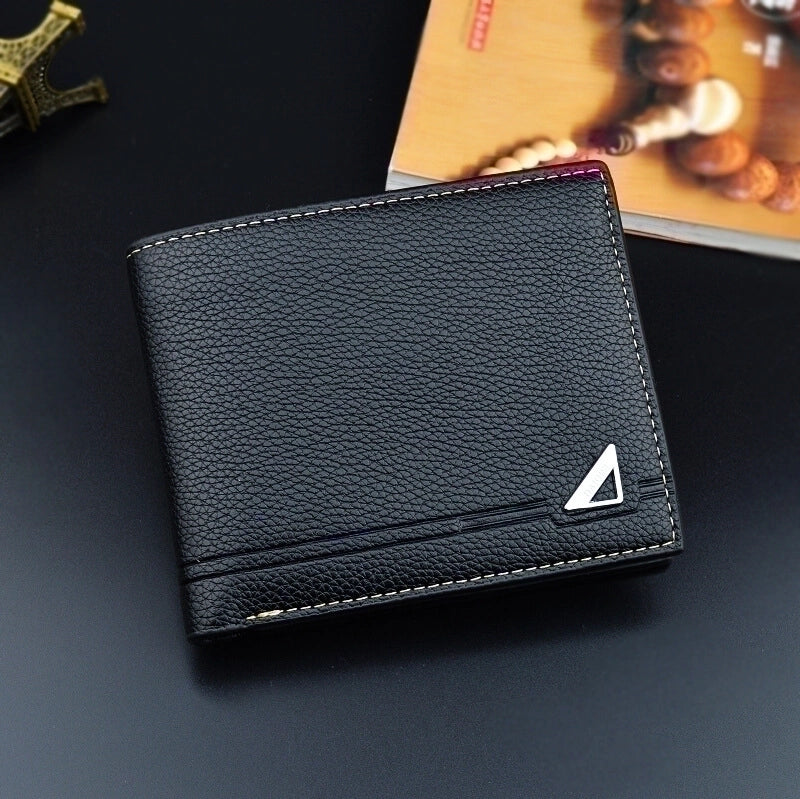 Men’s Solid Color Pu Leather Open Wallets