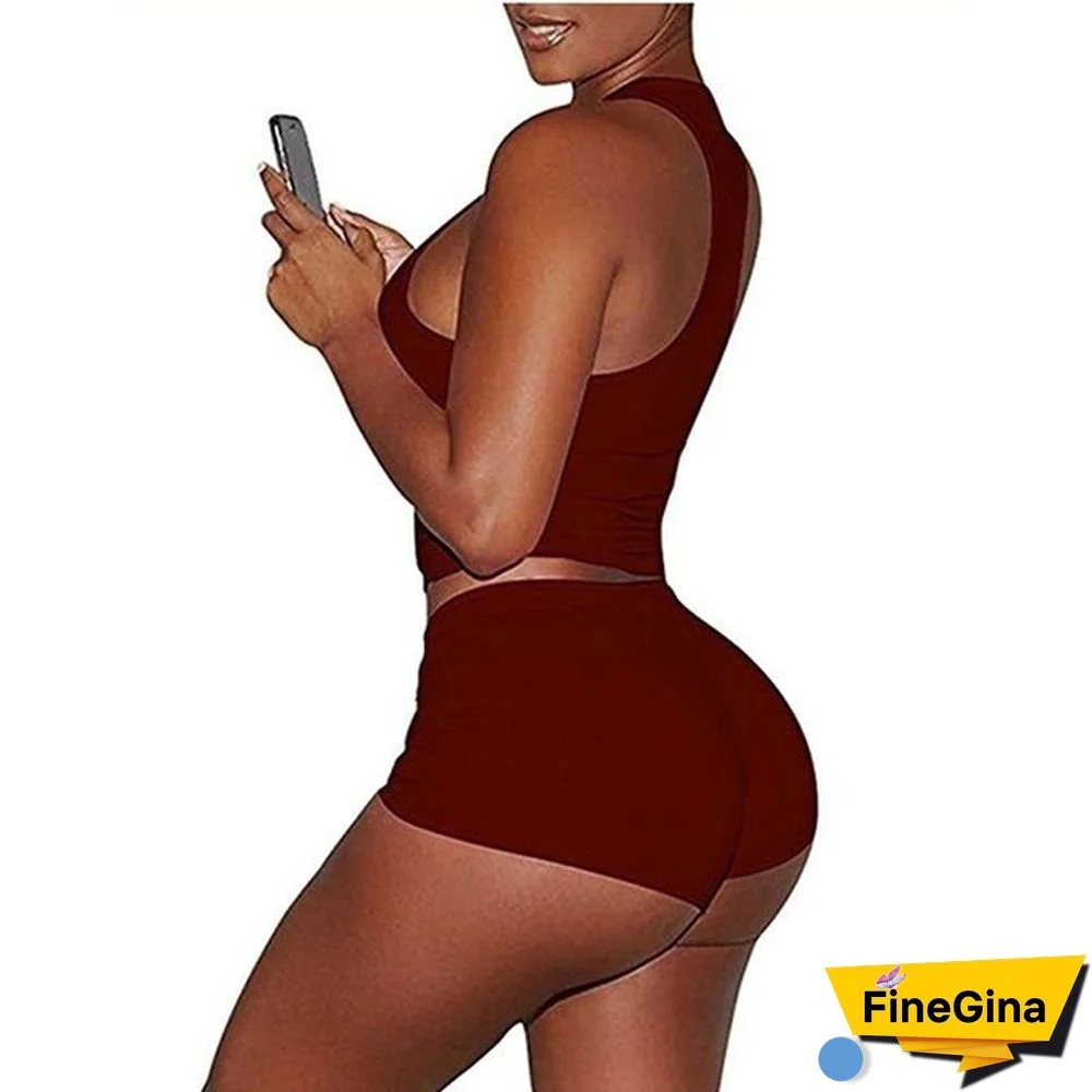 New Women Slim Loose Outfits Crop Top Short Sorts Drawstring Pants Casual Running Jumpsuits Yoga Rompers