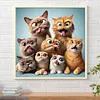 Funny Cat-Full Round Diamond Painting 30*30CM