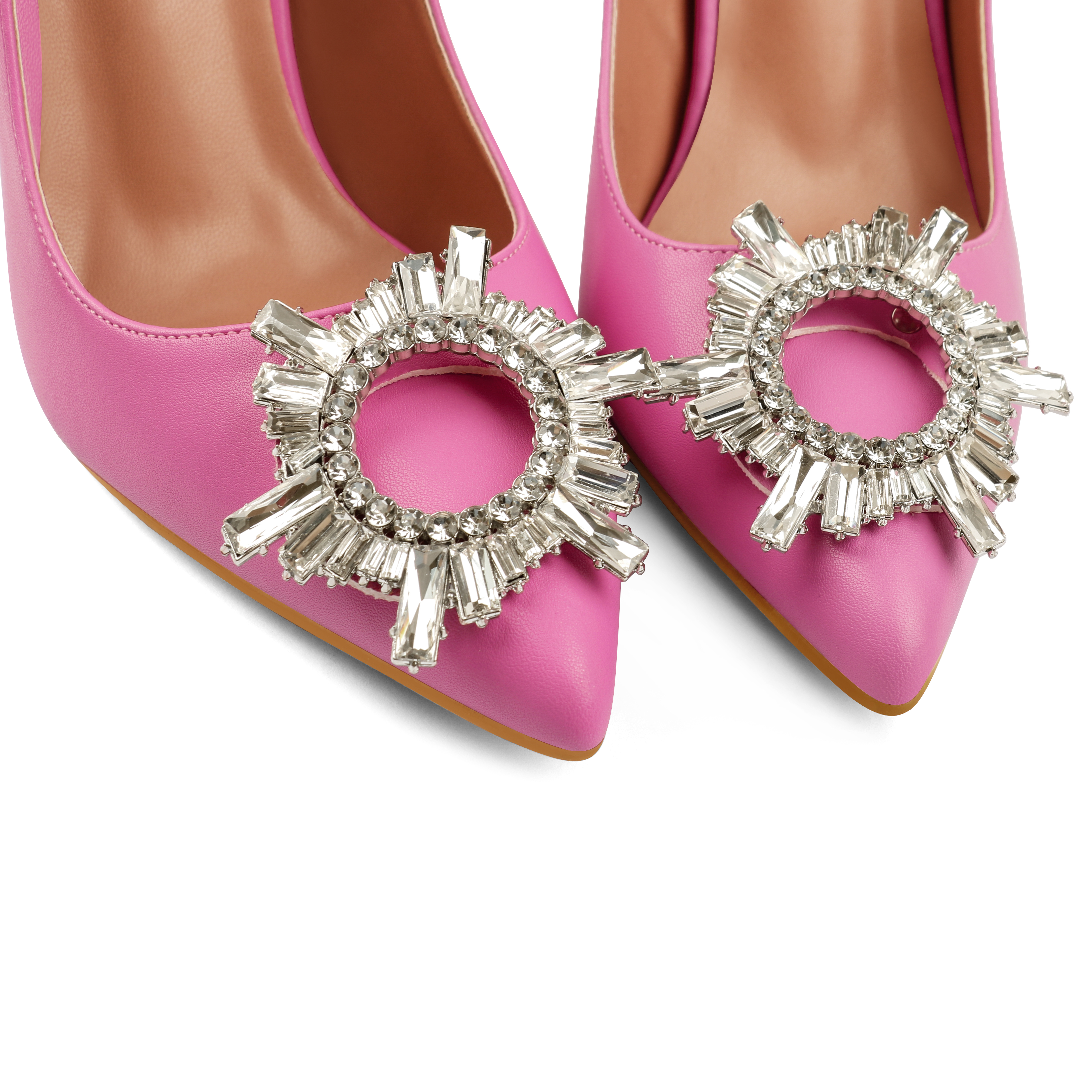 9.5cm/3.74 inch Women's Rhinestone Triangle Heel Pumps Pointed Toe Bridal Wedding Crystal Pumps