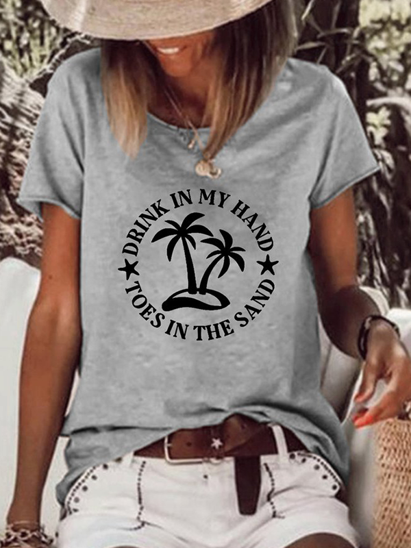 Drink In My Hand Toes In The Sand Short Sleeve T-shirt