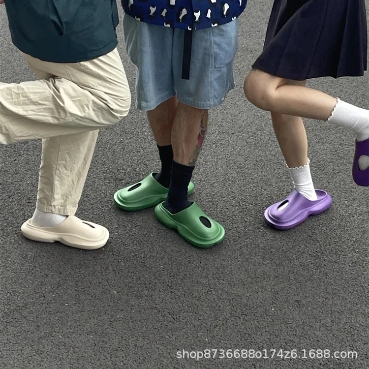 Summer Men Slippers Quick Dry Casual Shoes Beach Sandals Non-Slip Slides Massage Slippers Home Bathroom Flip Flops For Women