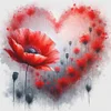 Love Poppy-11CT Stamped Cross Stitch 40*40cm/15.75*15.75in