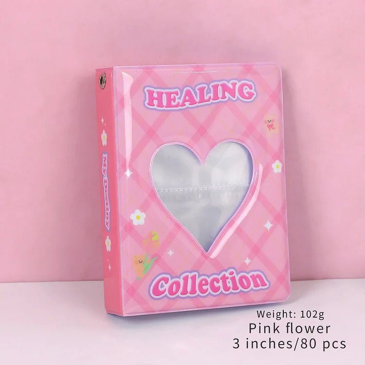 JOURNALSAY 40/80Pcs INS Flower Hollow Polaroid Photo Album Storage Booklet
