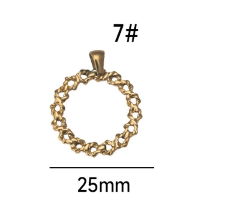 1 Piece Titanium Steel Sun Devil’s Eye Life Tree Pendant