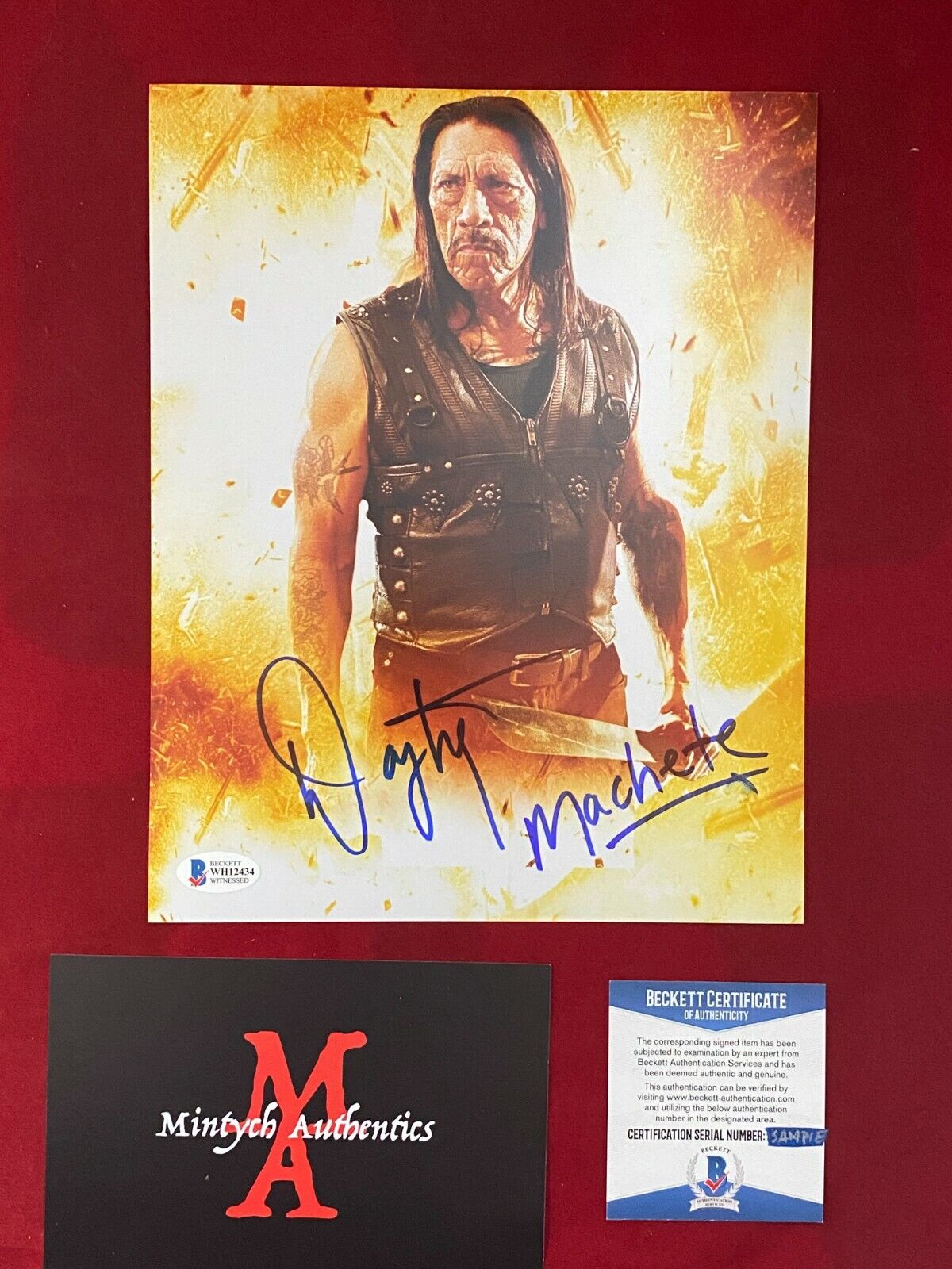 DANNY TREJO AUTOGRAPHED SIGNED 8x10 Photo Poster painting! MACHETE! BECKETT COA!