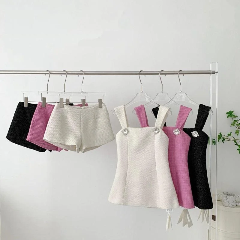 Brownm Top & Shorts Two Piece Set