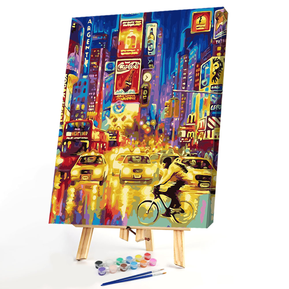 

40*50CM Paint By Numbers-City Night View, 501 Original