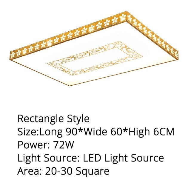 New Simple Modern Atmosphere Living Room Lamp  Home Hall Headlights LED Ceiling Lamp Rectangular Lighting