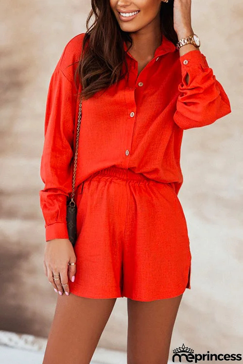 Bold and Light Blouse and Shorts