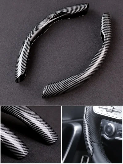 Car Steering Wheel Cover Water Transfer Carbon Fiber Pattern Ultra-thin Sweat-absorbent Anti-slip Steering Wheel Cover