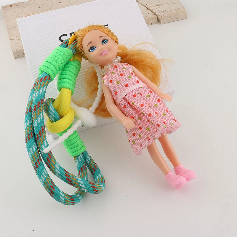 Cloth Color Block Bag Charms