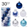 30PCS Colorful Christmas Tree 6CM Hanging Decor Balls