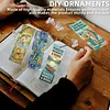 12 pi&egrave;ces de p&ecirc;che DIY kits sp&eacute;ciaux de marque-pages en forme de diamant avec des pompons kits d&rsquo;art en diamant et signets en strass kits de marque-pages pour adultes lisant des cadeaux pour les amoureux des livres