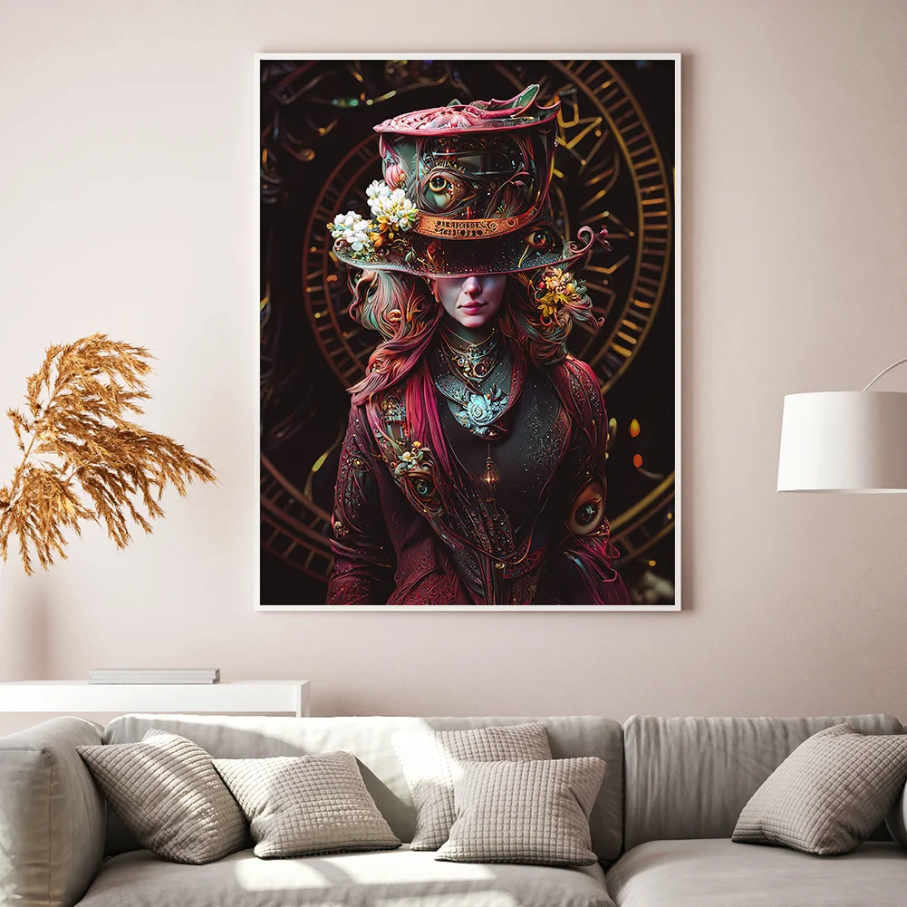 11CT Full Stamped Cross Stitch - Mad Hatter(Canvas|40*50CM)