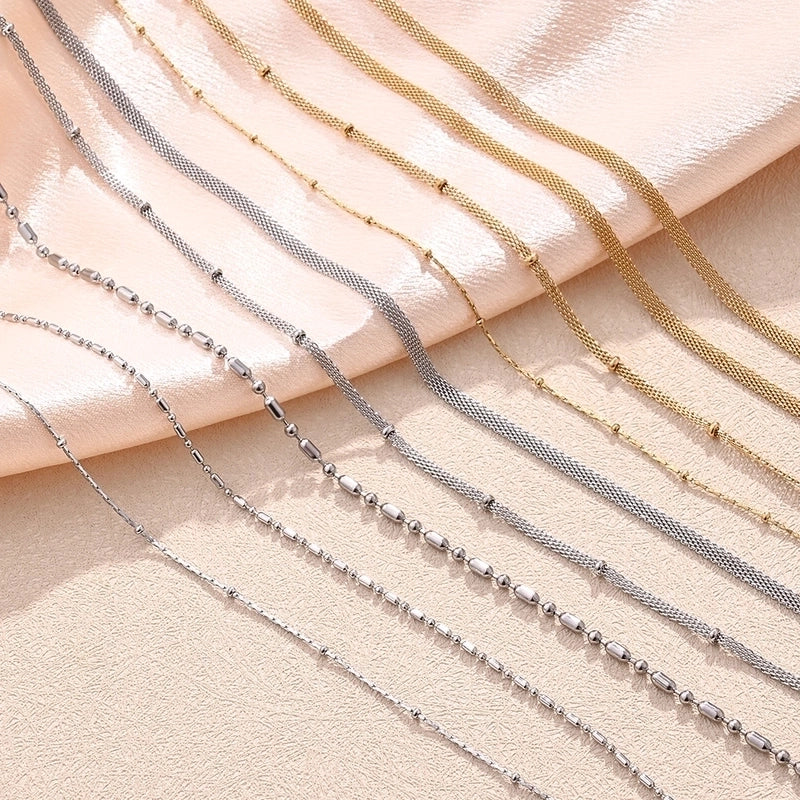 5 PCS/Package 304 Stainless Steel 18K Gold Plated Polished Jewelry Accessories