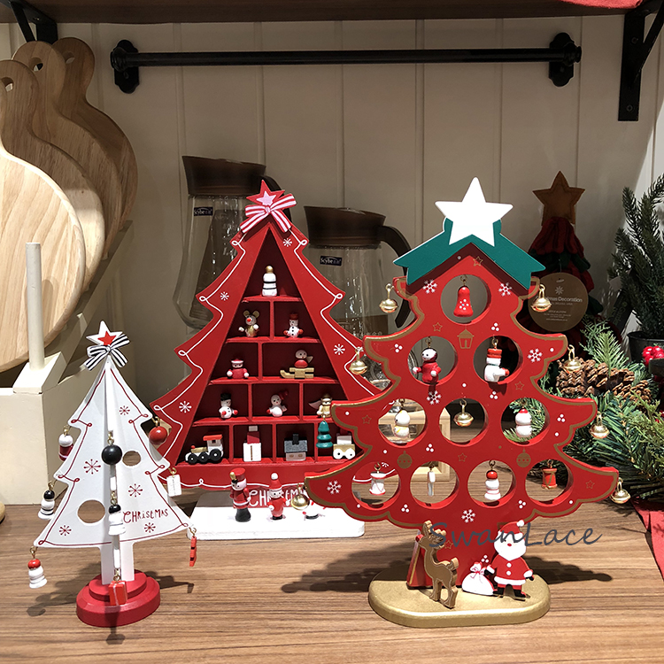"Premium 3D Wooden Figurine Christmas Decorations - Korean Export - Fun Display Gifts"