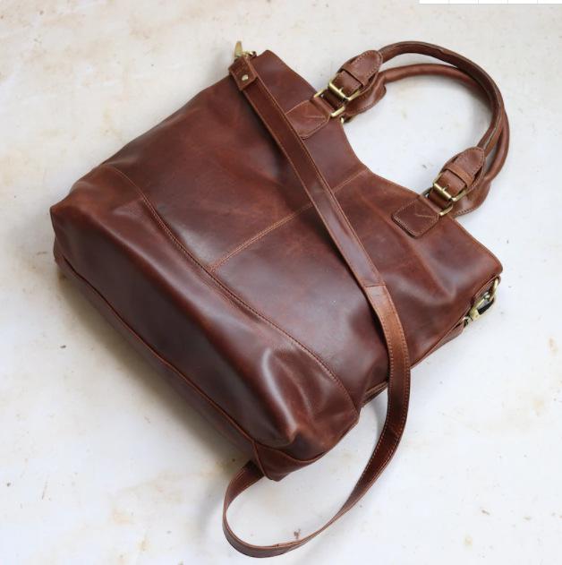 Recurious Butter Skin Pattern Hand-held Slung Women's Bag Large-capacity Fashion Women's Bag