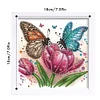 5D DIY Partial Special Shaped Drill Diamond Painting Kit Butterfly Decor With Frame Kit 18x18cm