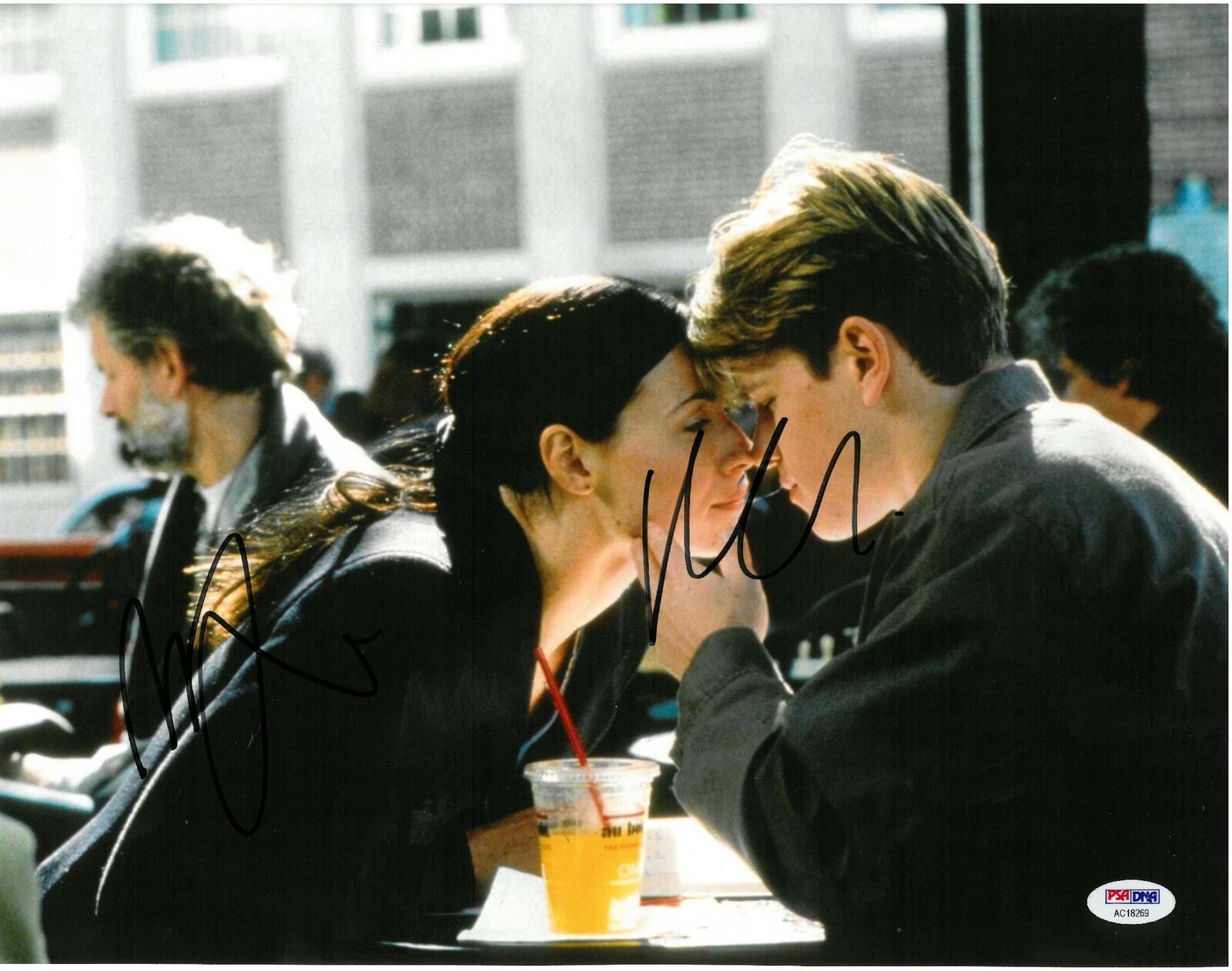 Matt Damon & Minnie Driver Signed Good Will Hunting 11x14 Photo Poster painting PSA/DNA #AC18269