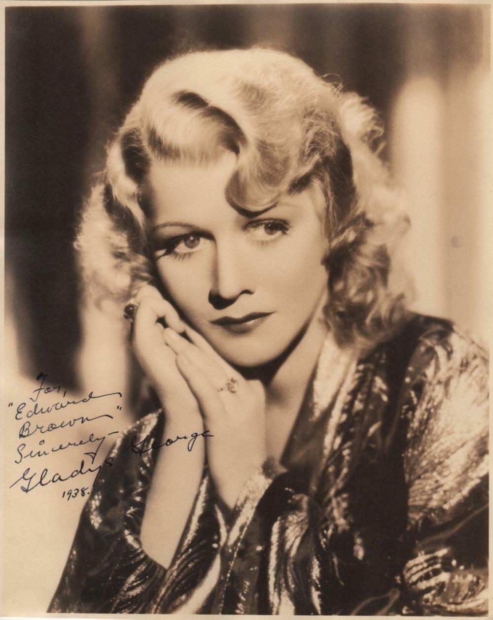 GLADYS GEORGE Signed Photo Poster paintinggraph - Beautiful Film & Theatre Actress - Preprint