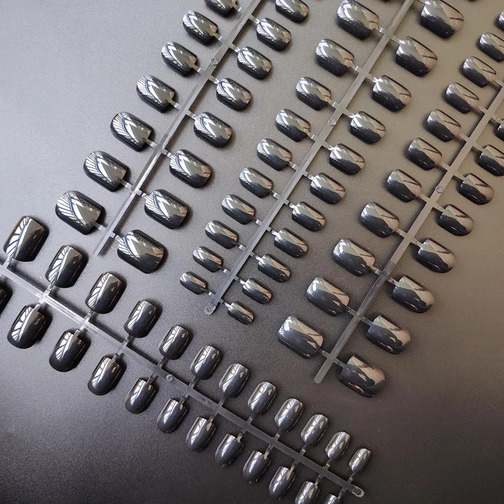 10 Sets Of Same Colors Square False Nail Tips 24 pcs Per Set 10 Sizes Press On Fake Nails DIY Manicure-Nail Inspo