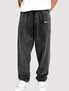 Distressed Cotton Relaxed Men's Lounge Pants