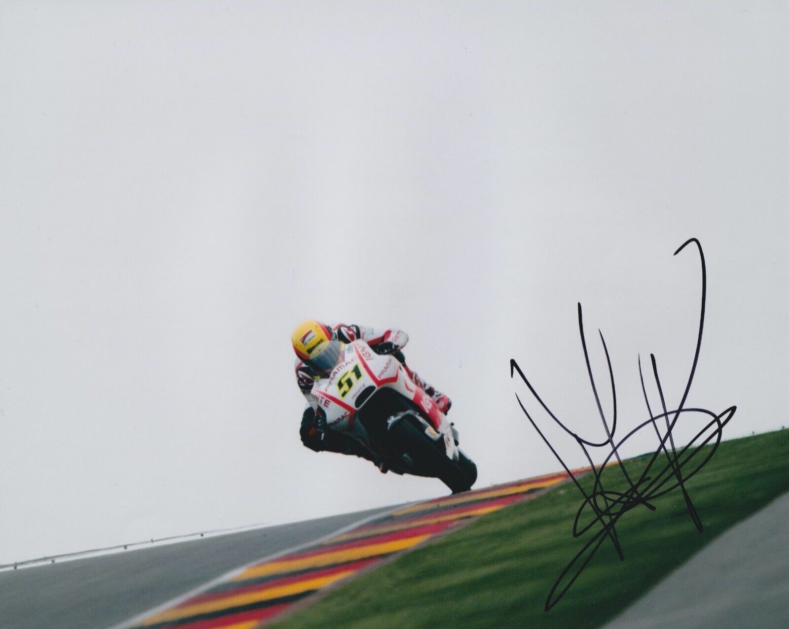 MICHELE PIRRO HAND SIGNED 12X8 Photo Poster painting - MOTOGP AUTOGRAPH