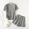 2022 Fashion Clothes Women Summer Short Sleeve T Shirts With Mini Shorts Stretch High Waist Two Pieces Sets Ladies Outfits