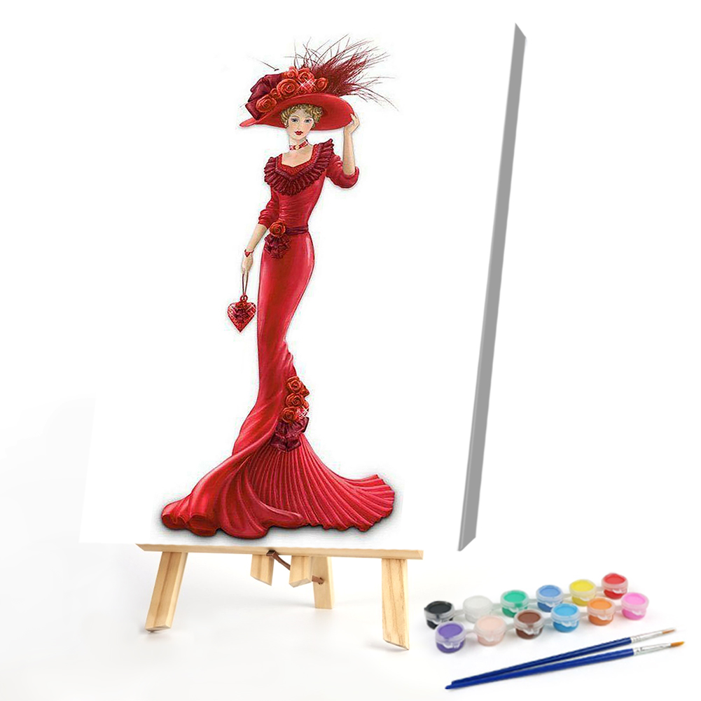 

40*50CM - Paint By Numbers - Elegant Lady, 501 Original