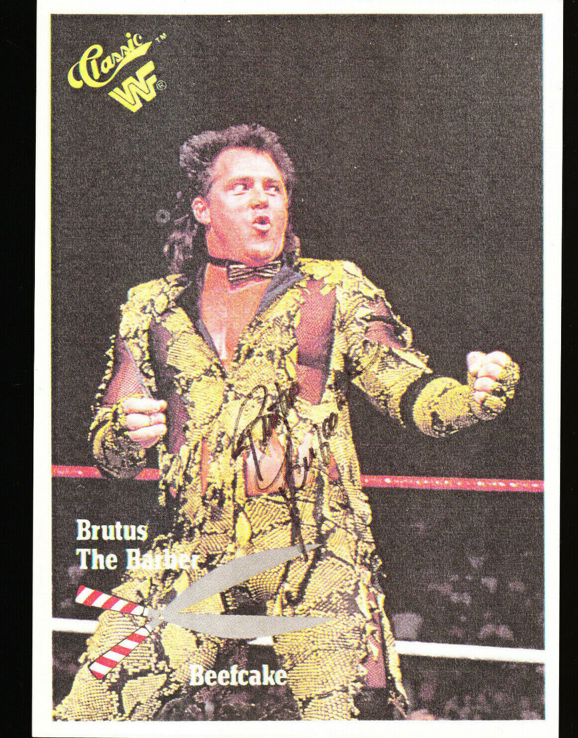 BRUTUS BEEFCAKE AUTOGRAPH SIGNED WWE WWF WCW Photo Poster painting COA 7X9