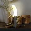 Modern Banana Table Lamp, Desk Lamp,Led Night Light Plating Resin Banana Lighting Fixture for Living Room, Bedroom,Home Office,Kids Room 