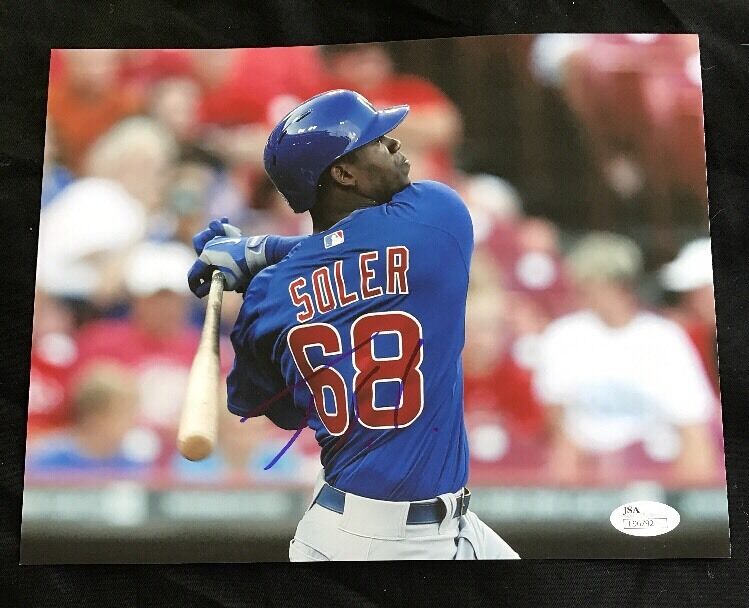 JORGE SOLER AUTOGRAPHED CHICAGO CUBS 8X10 Photo Poster painting JSA/COA MLB AUTO