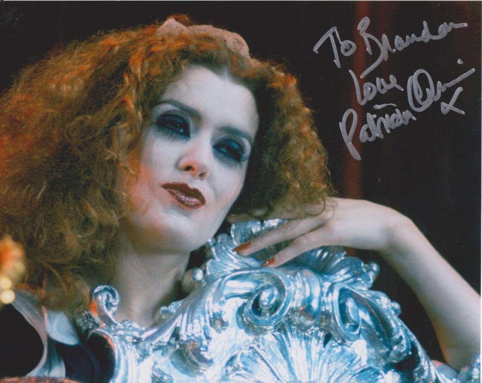 Patricia Quinn Rocky Horror Autographed 8X10 Photo Poster painting (Personalized to Brandon)