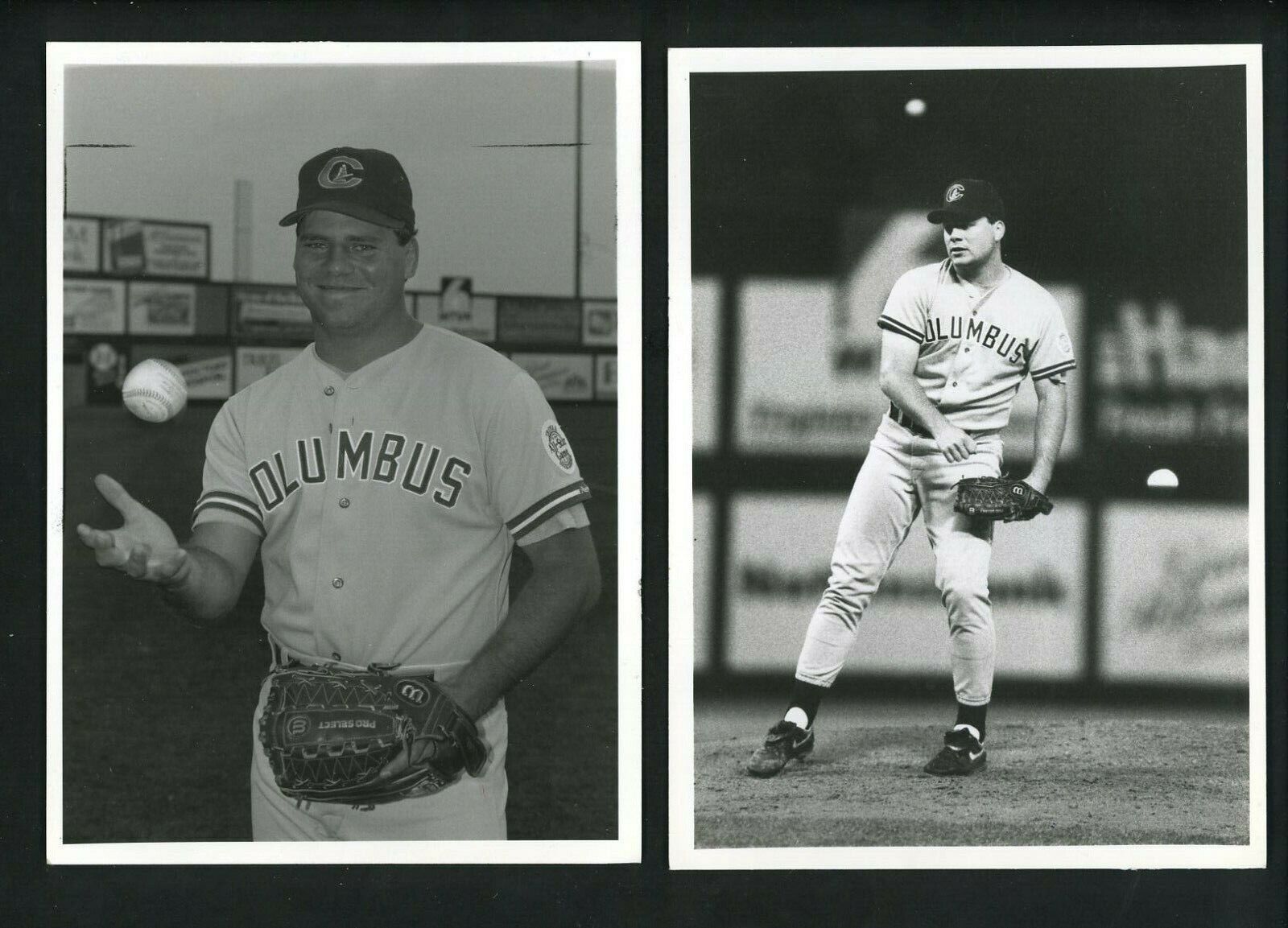 Bob Wickman LOT of TWO Press Original Photo Poster paintings New York Yankees Columbus Clippers