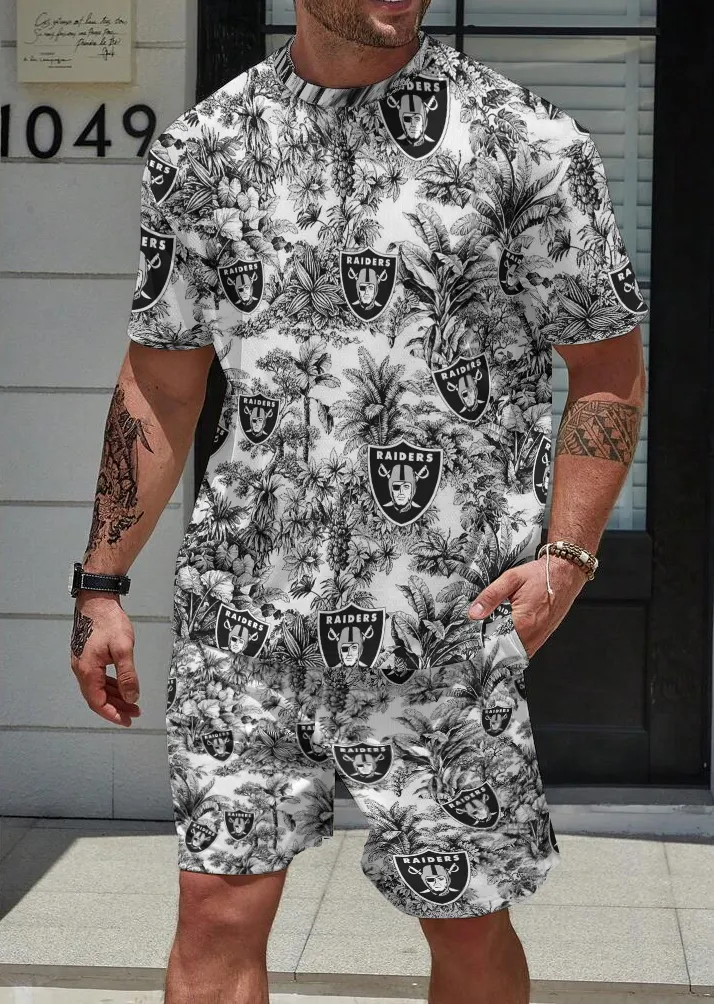 Las Vegas Raiders Limited Edition Top And Shorts Two-Piece Suits