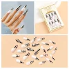 Long Ballet Plaid Wearing Nails 24pcs 