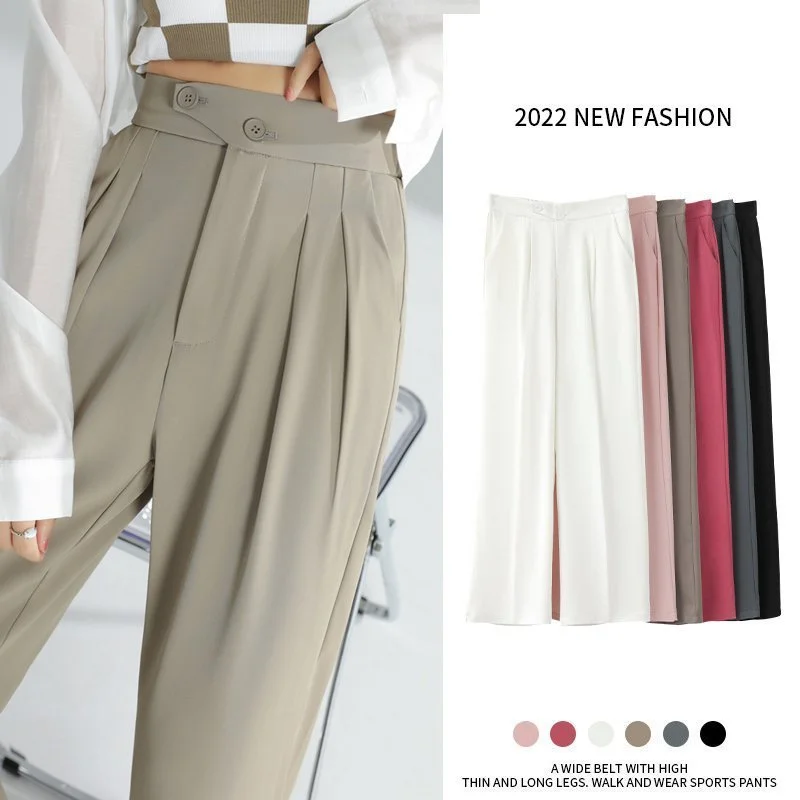 Casual High Waist Loose Wide Leg Pants