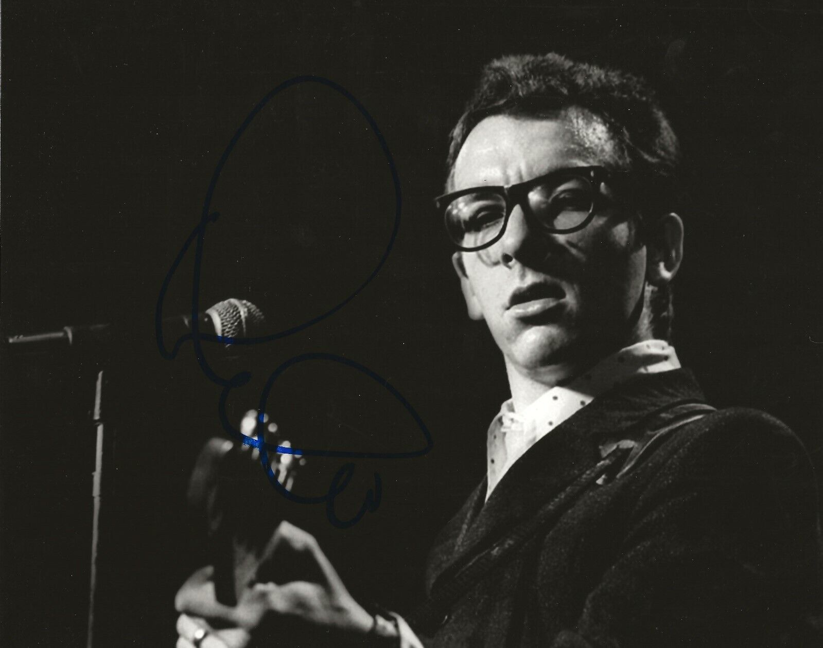 Elvis Costello REAL hand SIGNED Photo Poster painting #2 COA Autographed Musician