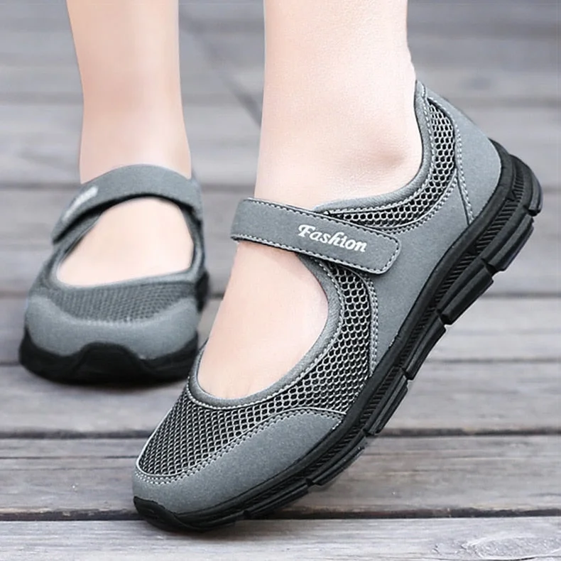 Women Flats Breathable White Shoes Women Lightweight Zapatillas Mujer Spring Autumn Flat Shoes Plus Size Casual Sneakers Female