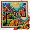 Colorful House - 14CT Counted Cross Stitch - 40*40cm