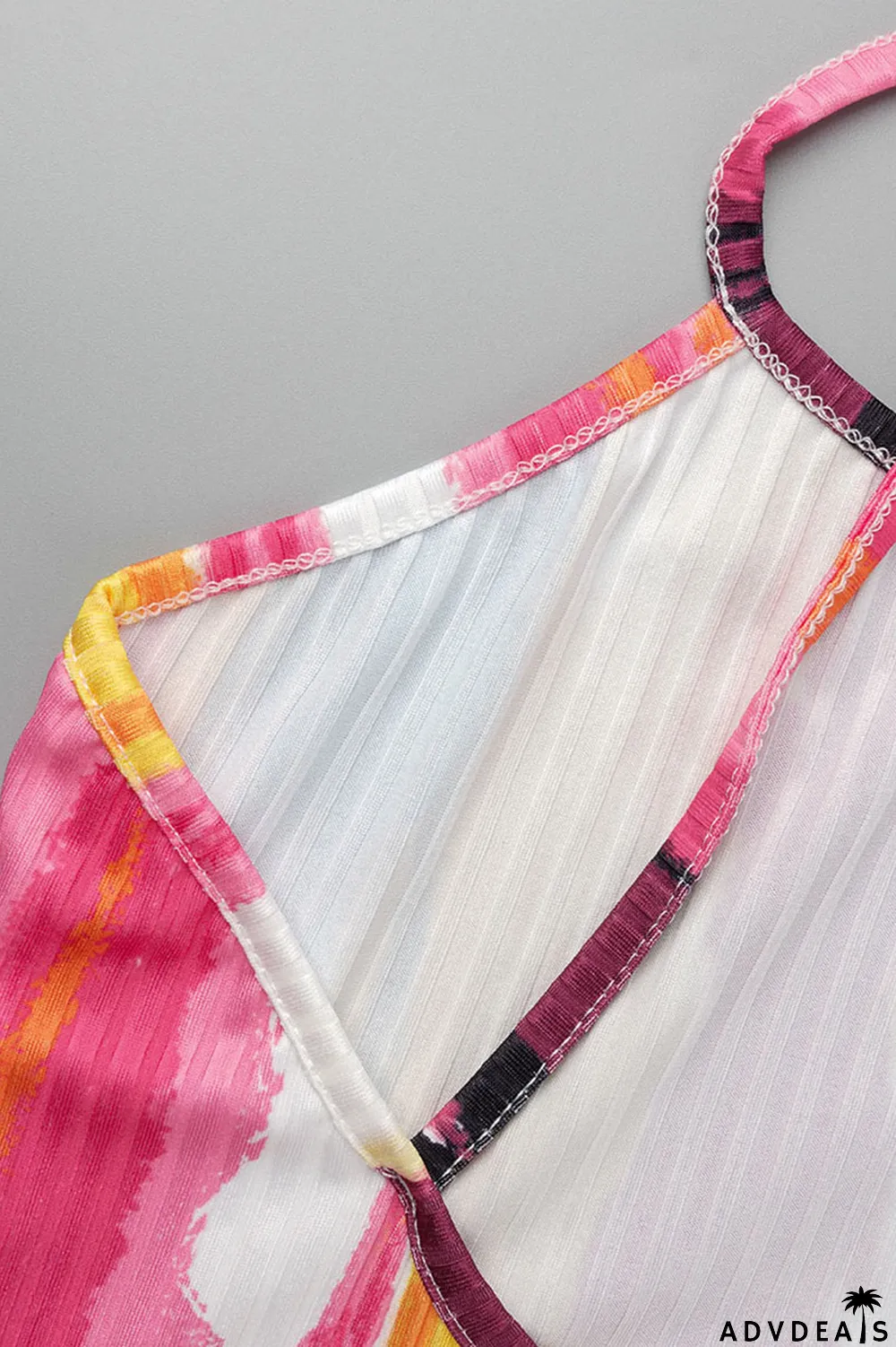 Purple Sexy Striped Print Patchwork Spaghetti Strap Sling Dress Dresses