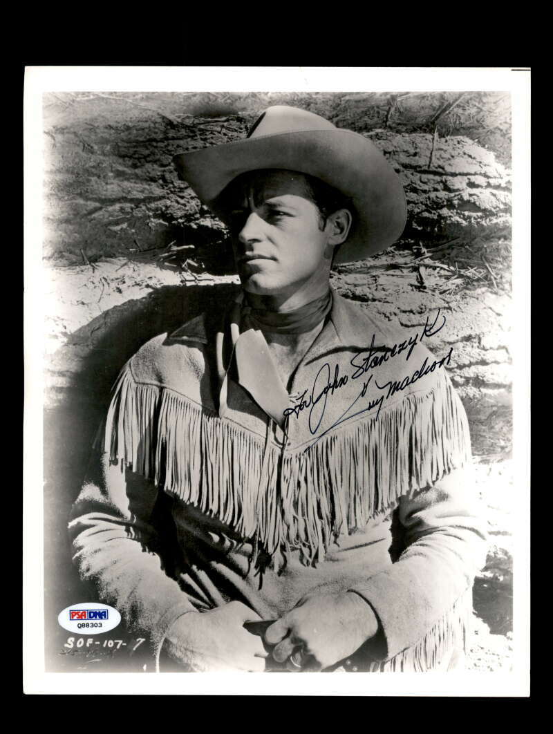 Guy Madison PSA DNA Coa Signed 8x10 Photo Poster painting Cowboy Autograph