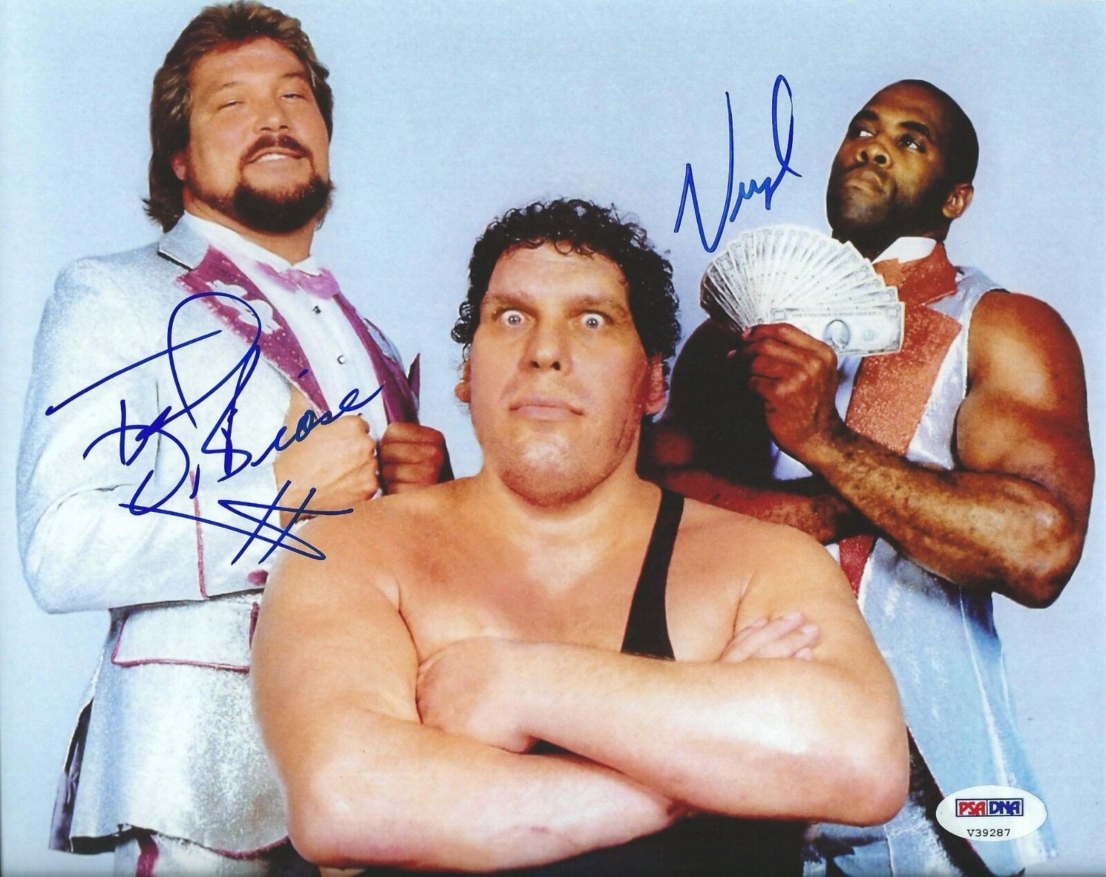 The Million Dollar Man Ted DiBiase & Virgil Signed WWE 8x10 Photo Poster painting PSA/DNA COA 2