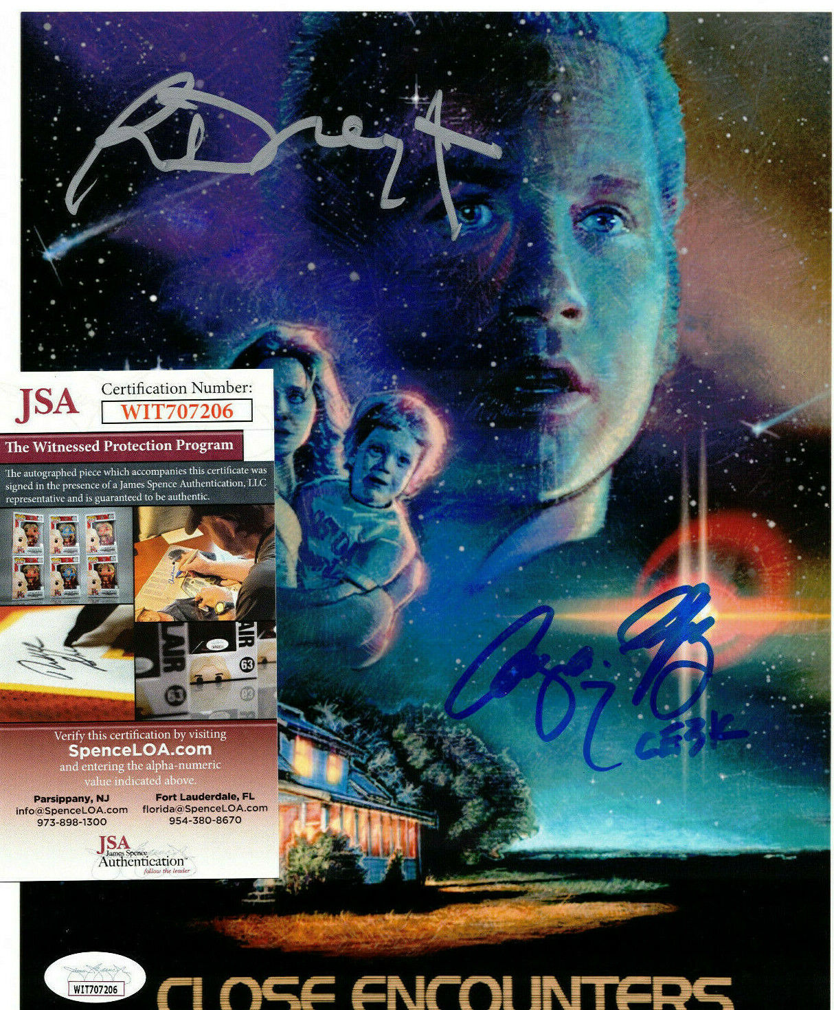 Richard Dreyfuss & Cary Guffey Signed 8x10 Photo Poster painting, Close Encounters, JSA COA