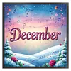 December-18CT Stamped Cross Stitch 25*25cm/9.84*9.84in tapestrymarket