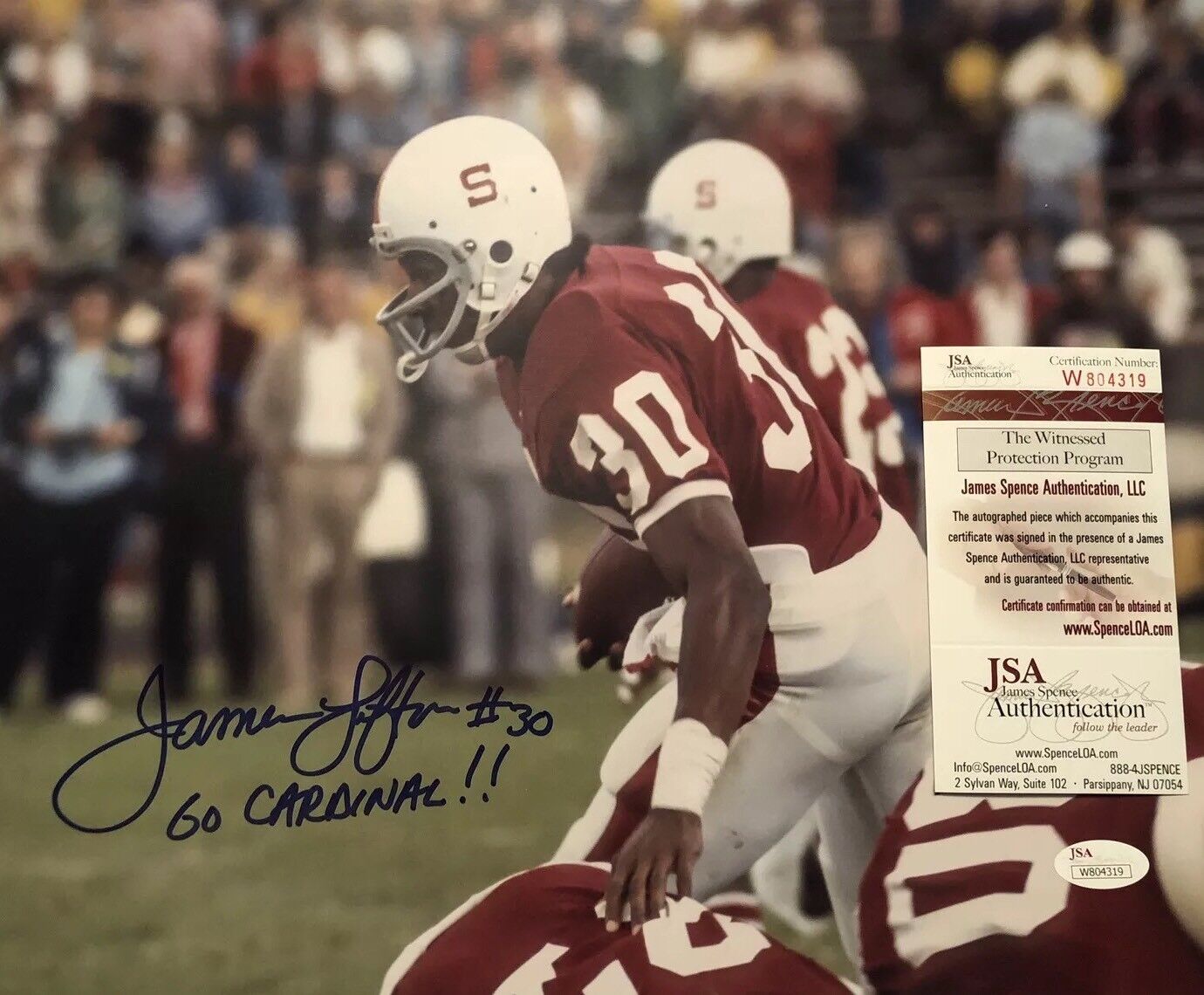 JAMES LOFTON HOF Signed Autograph 11x14 Photo Poster painting Picture Stanford Cardinal JSA COA