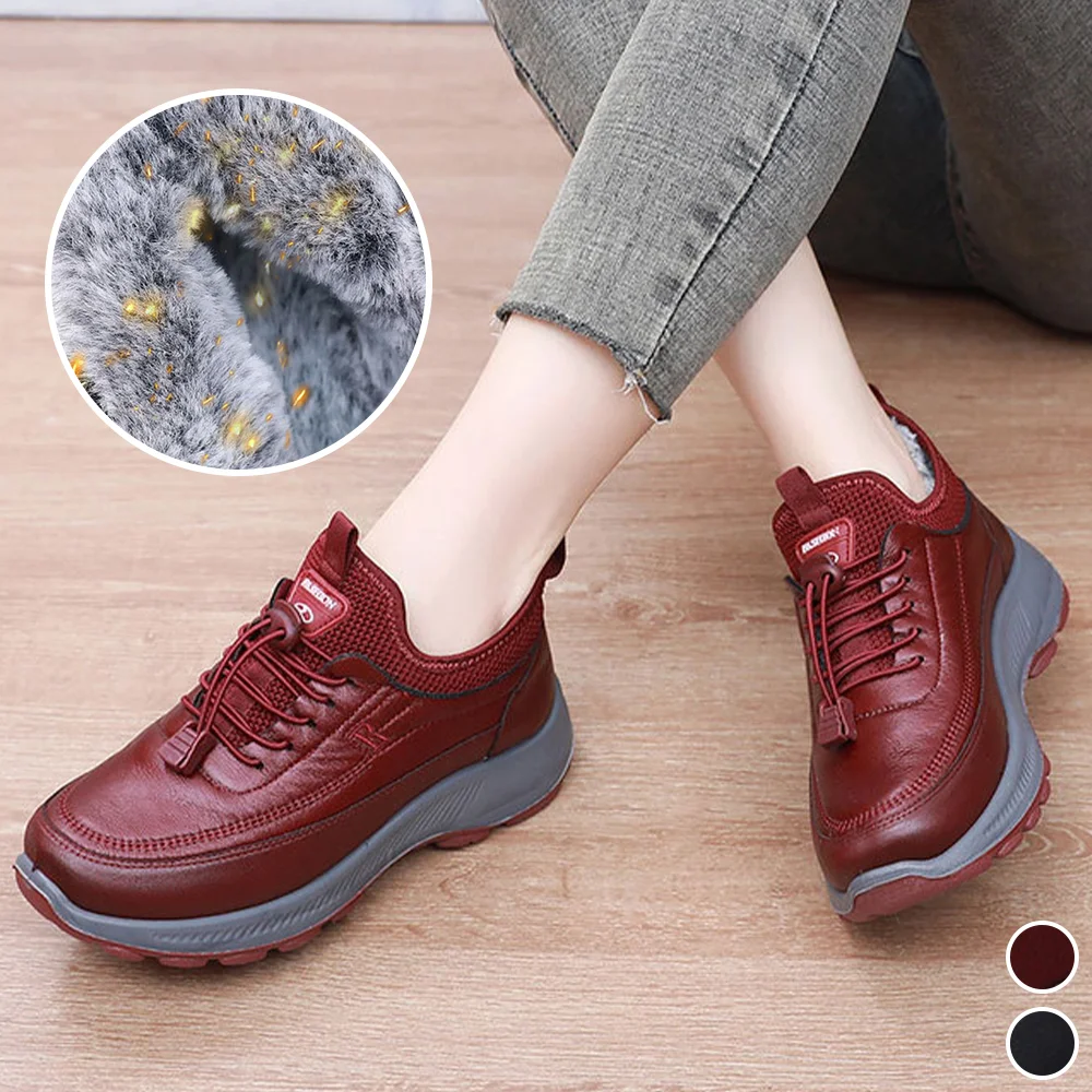 Smiledeer Winter women's velvet thickened soft sole casual sports cotton boots