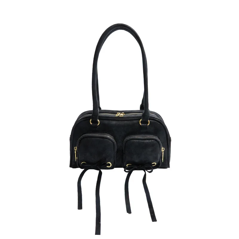 Pongl Pongl Multi-Pocket Bag Female 2024 New Leopard Print Korean Version Fashion Niche Simple Casual Shoulder Bag