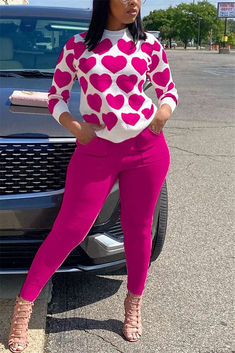 Casual Lovely Print Long Sleeve Two Piece - Shop Trendy Women's Clothing | LoverChic